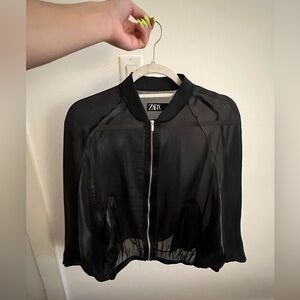 Zara Organza Bomber Jacket
